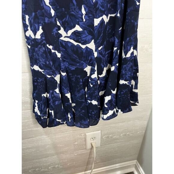 Talbots Floral Flounce Hem Chiffon Dress Size 4 - Picture 6 of 8